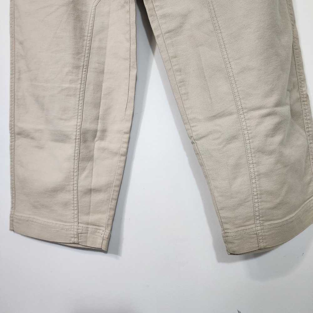 prAna Cuyamaca Pant Womens Large Almond Beige Wide Leg Organic Cotton Tencel New - Picture 7 of 11